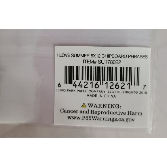 Echo Park Chipboard Summertime Accents & Phrases Ephemera Die Cuts 3 pks - Picture 7 of 9